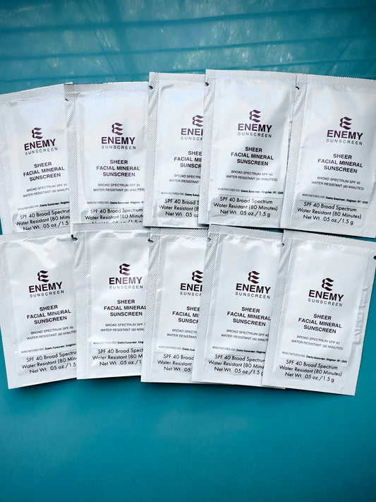 ENEMY TRAVEL - Sheer facial Mineral Travel Packs