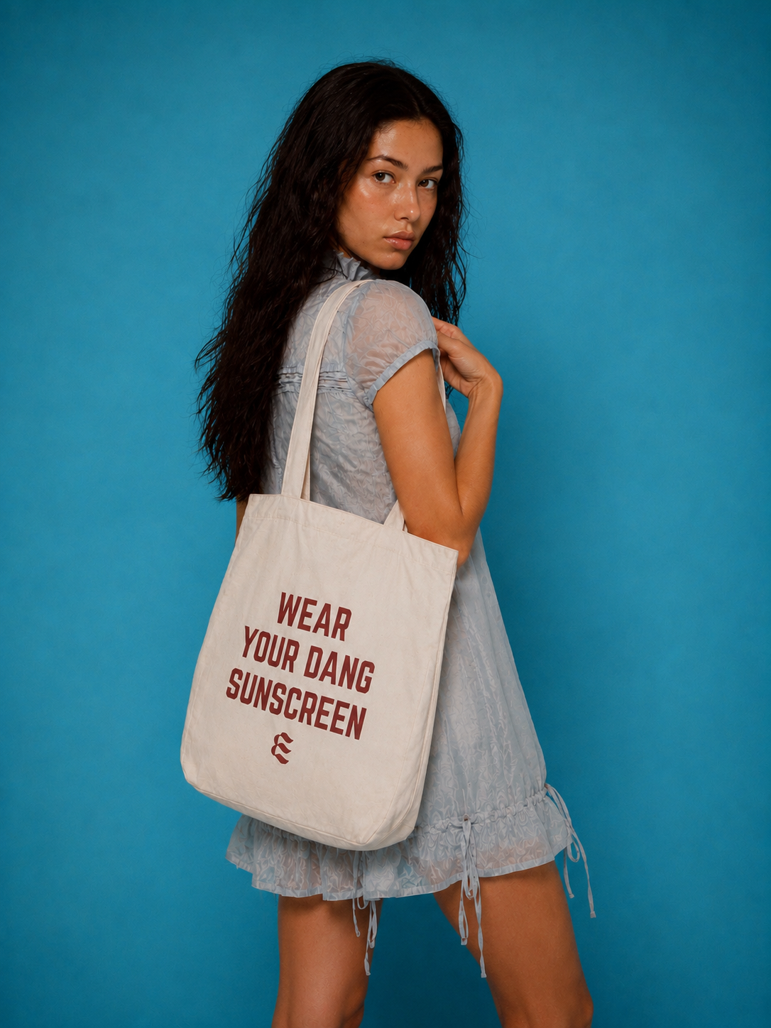 WEAR YOUR DANG SUNSCREEN TOTE BAG - Durable Canvas Tote with Inner Pocket