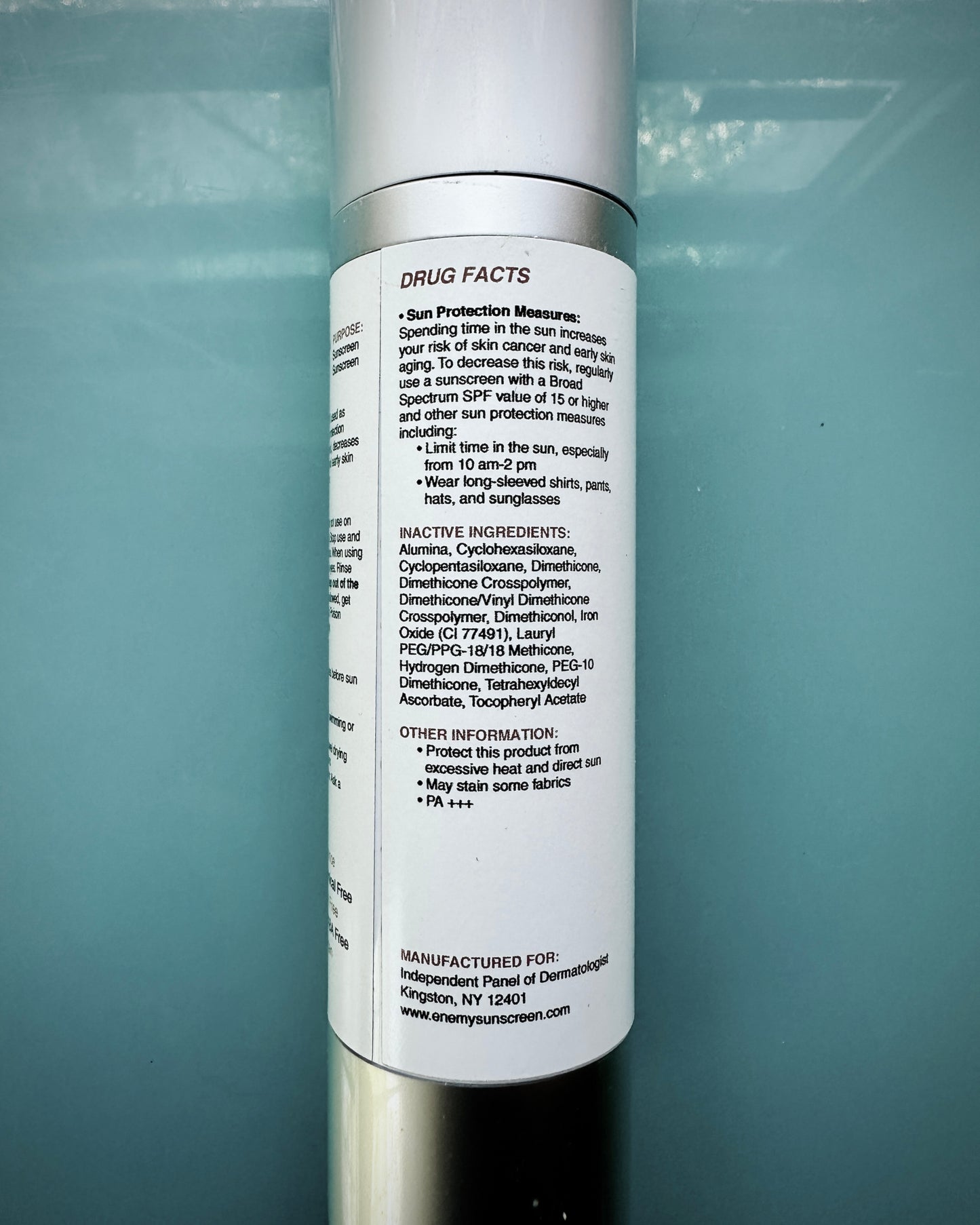 In active ingredients listed. Chemical free all natural