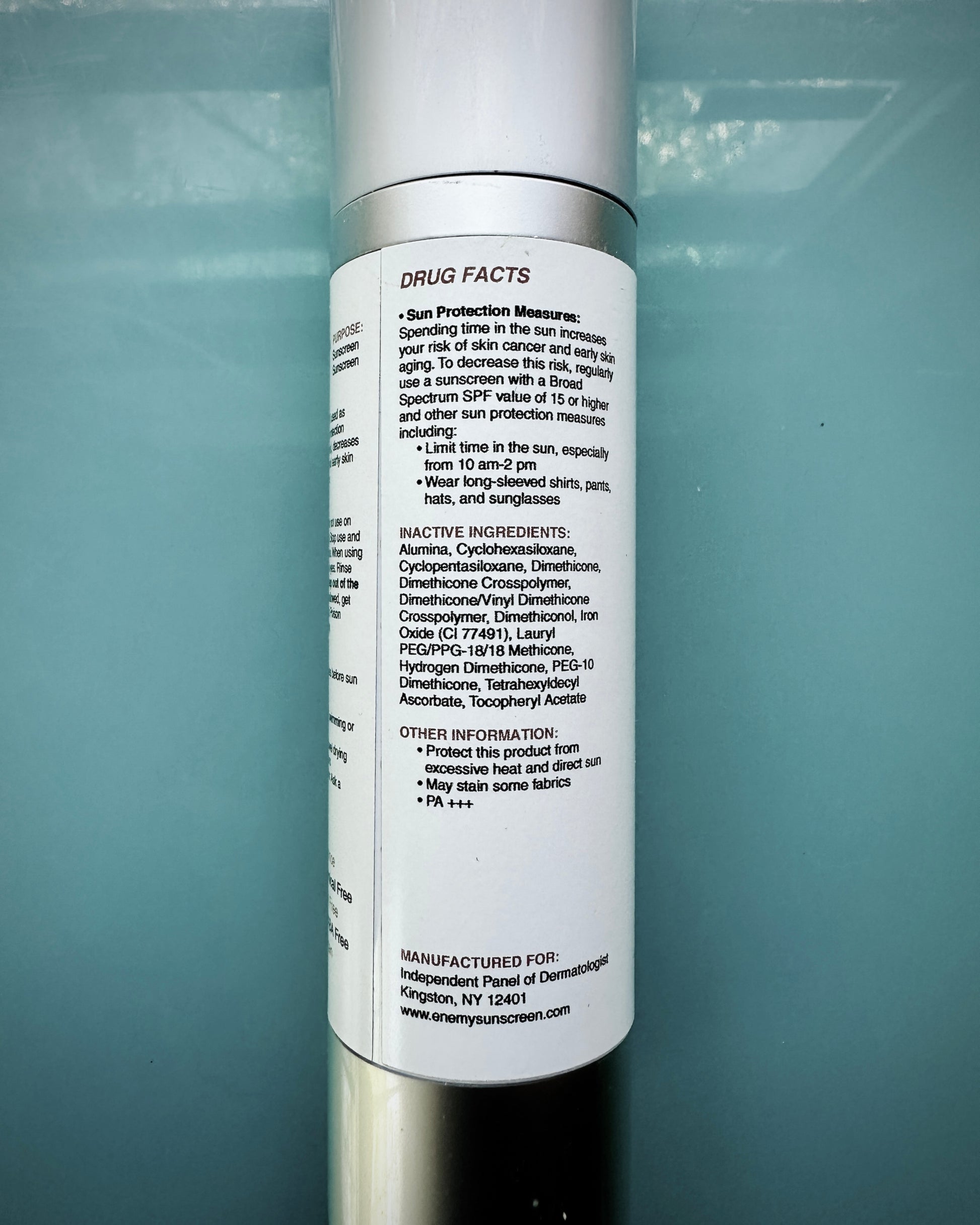 In active ingredients listed. Chemical free all natural